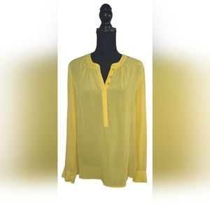 Banana Republic Yellow Silk Blouse